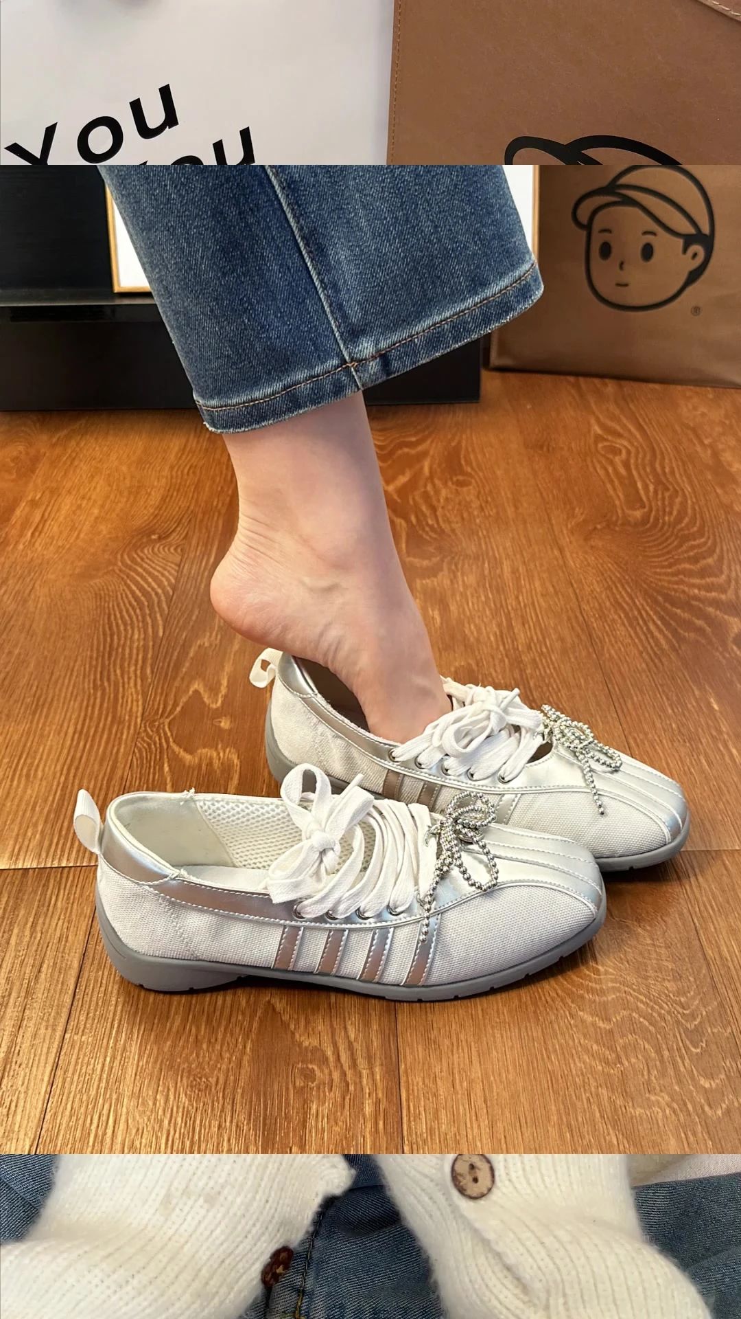 圆头 低帮 松紧带 系带 深口鞋 布面  - VALI鞋履AI设计主图