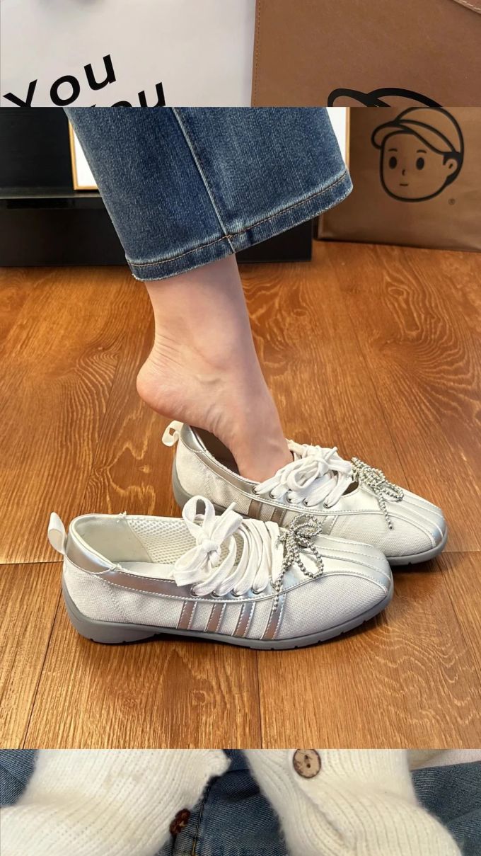 圆头 低帮 松紧带 系带 深口鞋 布面 