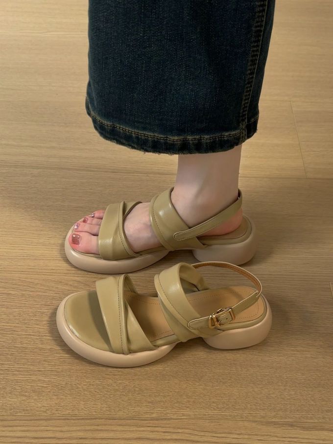 无帮 皮革 魔术贴 