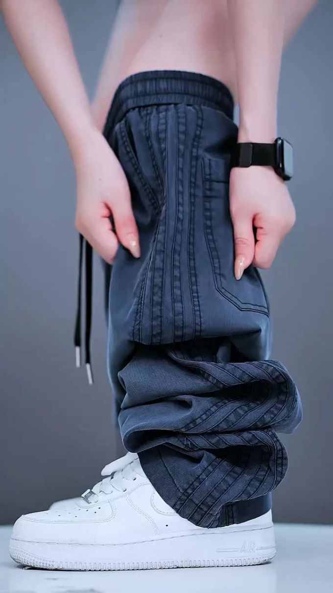 牛仔面料 抽褶 深蓝黑色 波塞冬蓝 