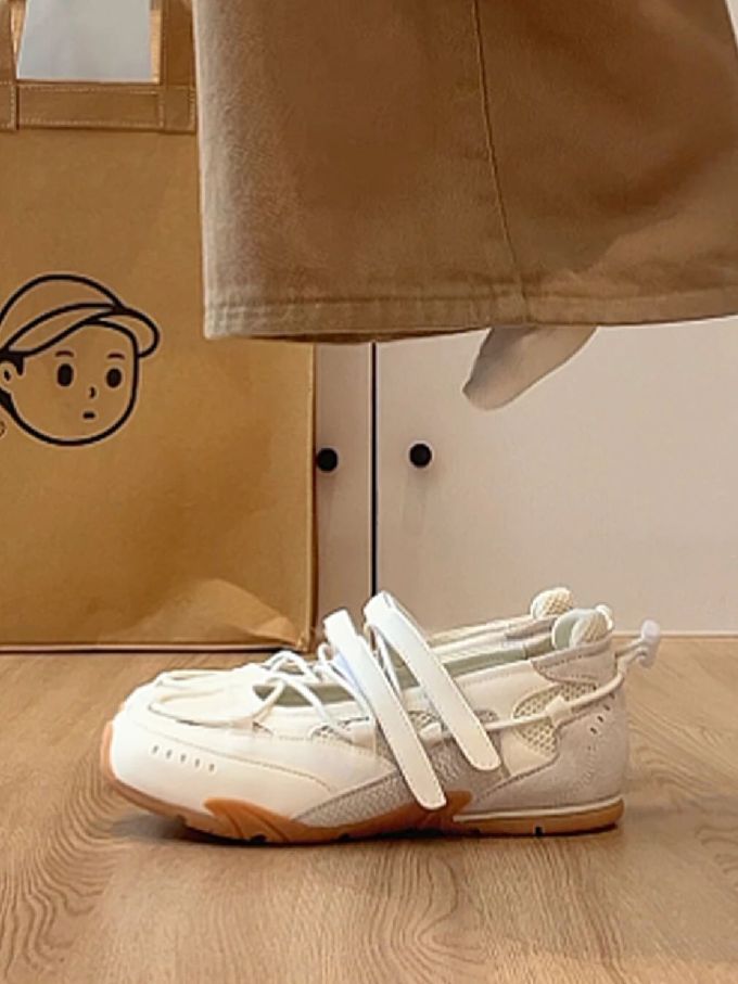 平底 中口鞋 皮革 