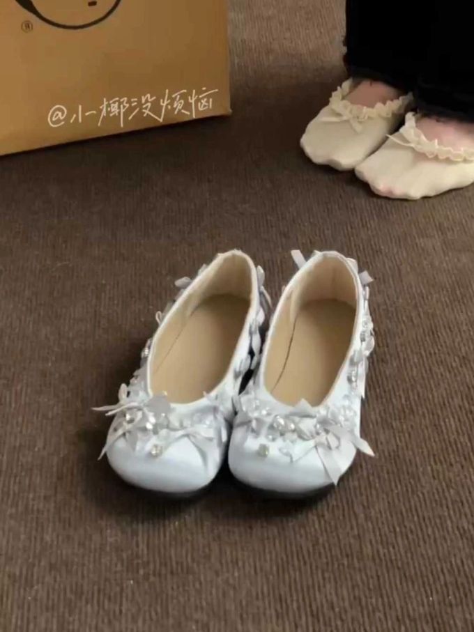 圆头 浅口鞋 皮革 
