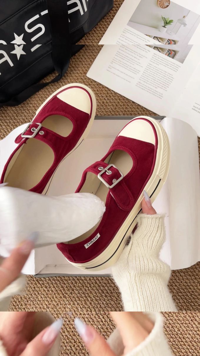圆头 袢扣 中口鞋 皮革