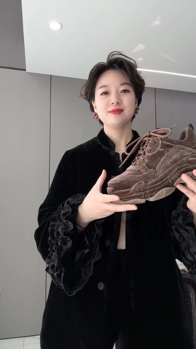 丝绒 H型 立领 中长袖 拼接 蓝黑色 基础扣饰