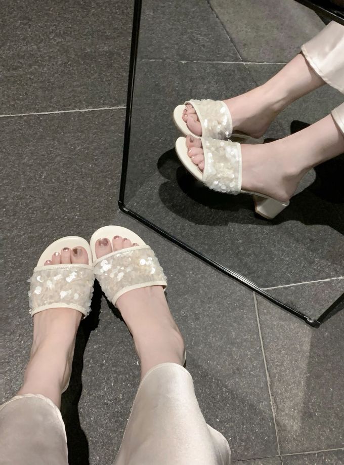 粗跟 无帮 绒毛/绒面