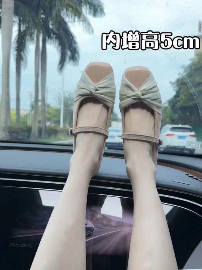 方头 中口鞋 皮革