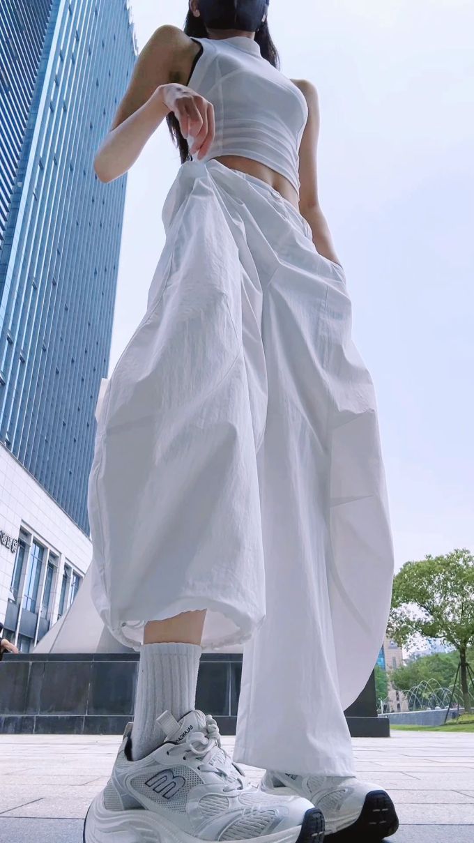棉麻 O型 淡紫蓝色 子弹银