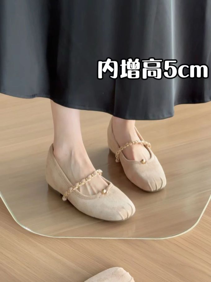 圆头 浅口鞋 皮革