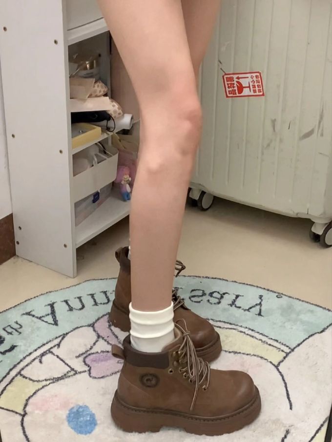 圆头 系带 皮革