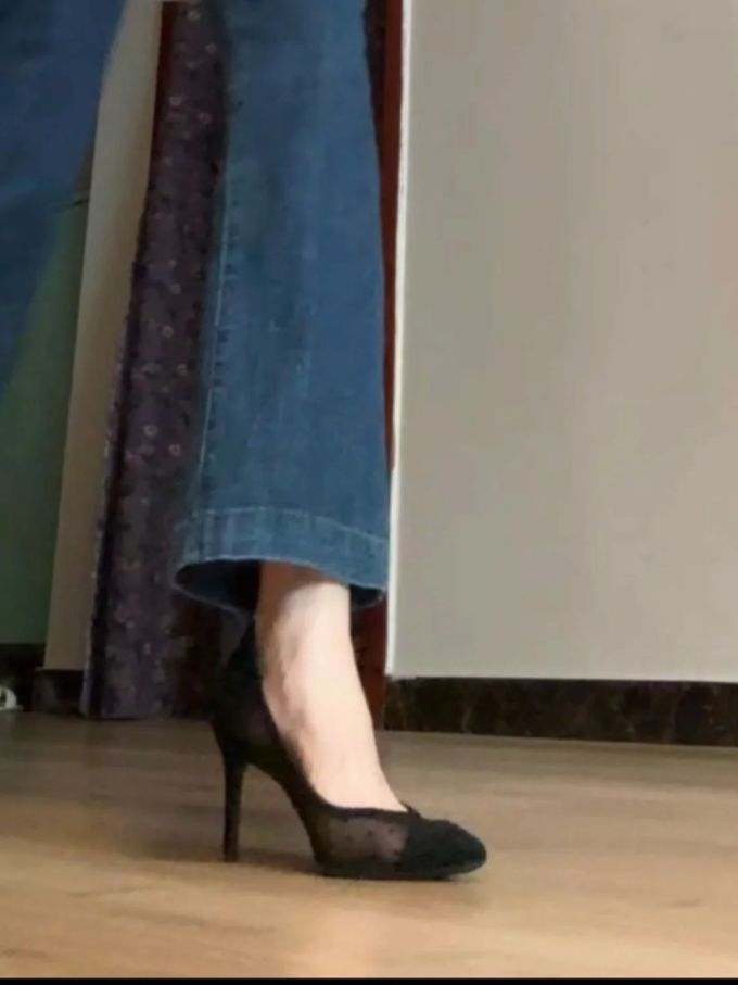 高跟 细跟 低帮 一脚蹬 浅口鞋 网纱