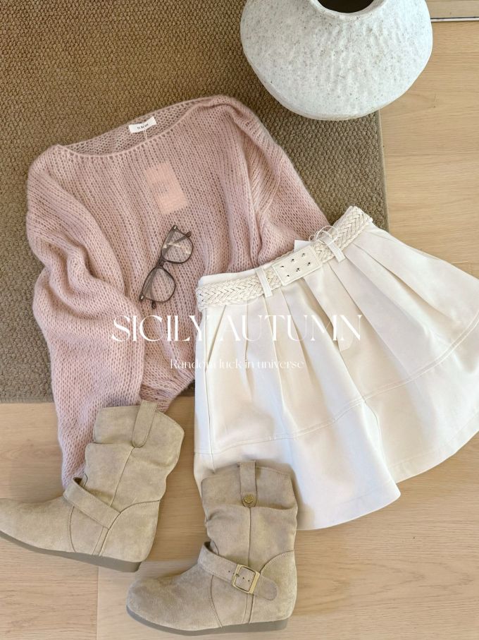 毛纺 圆形领 中长袖 基础袖 细针 针织螺纹