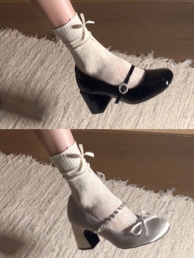 圆头 浅口鞋 皮革