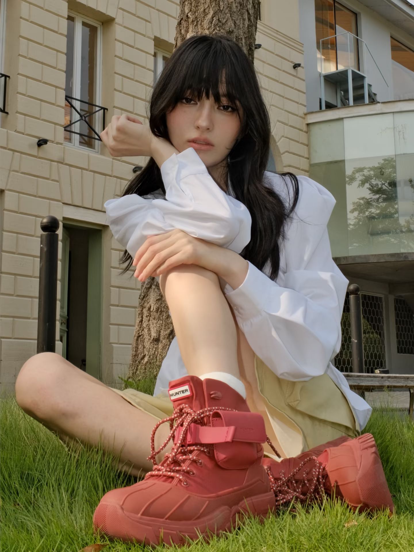 棉麻 H型 衬衫领  - VALI鞋履AI设计主图