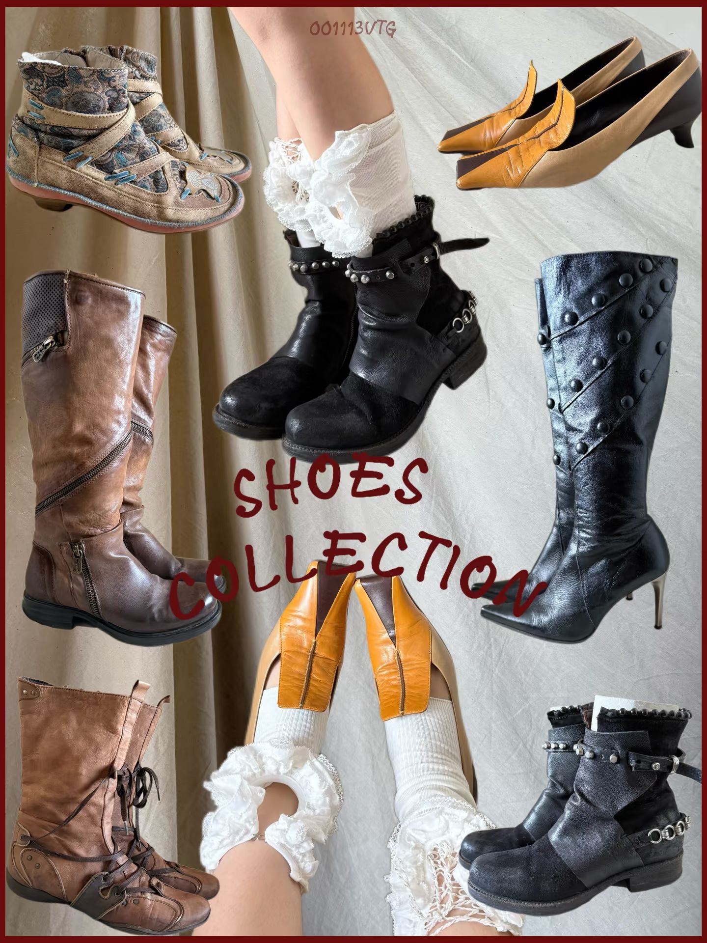 粗跟 圆头 皮革 拉链  - VALI鞋履AI设计主图