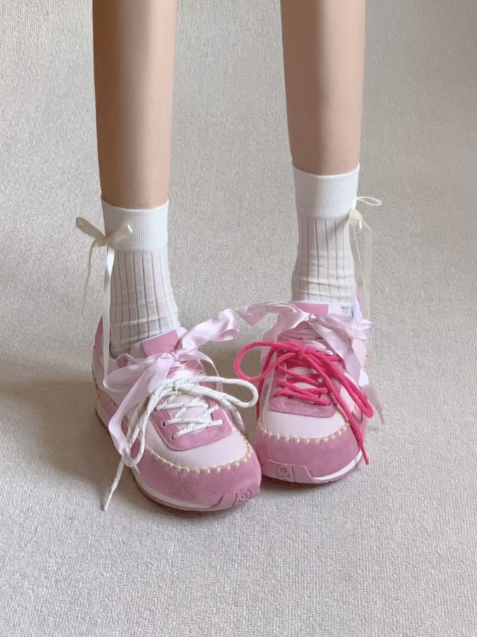 圆头 低帮 系带 深口鞋 皮革