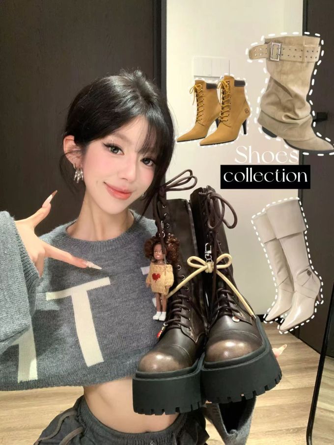 圆头 系带 皮革