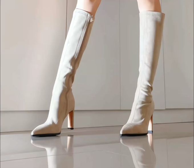 高跟 粗跟 尖头 皮革