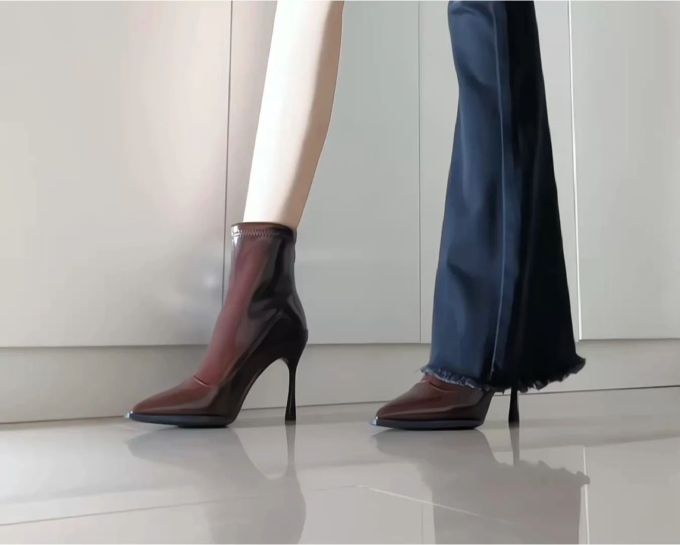 高跟 细跟 皮革