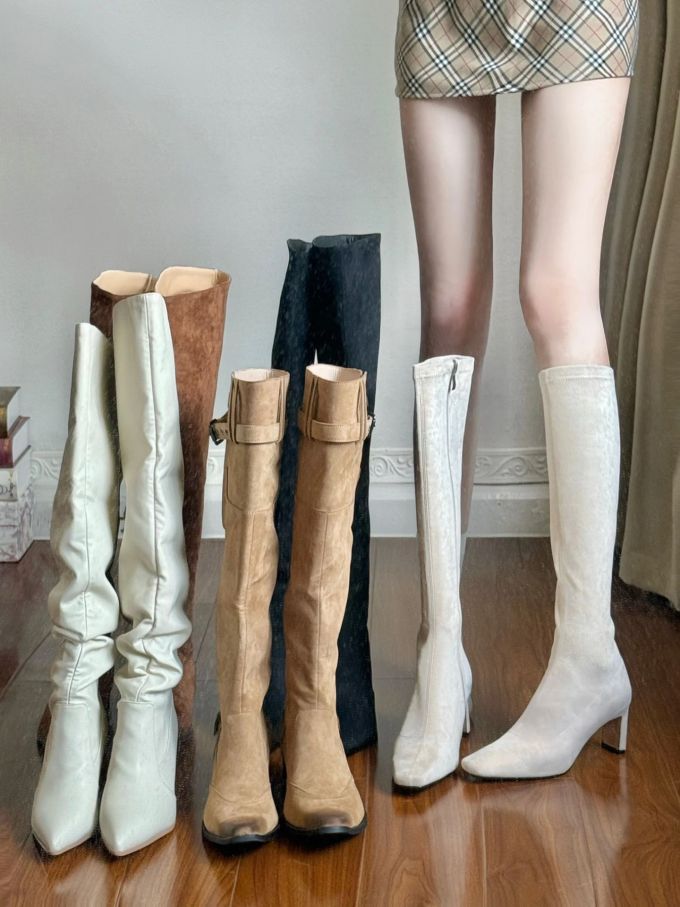 高跟 细跟 尖头 皮革