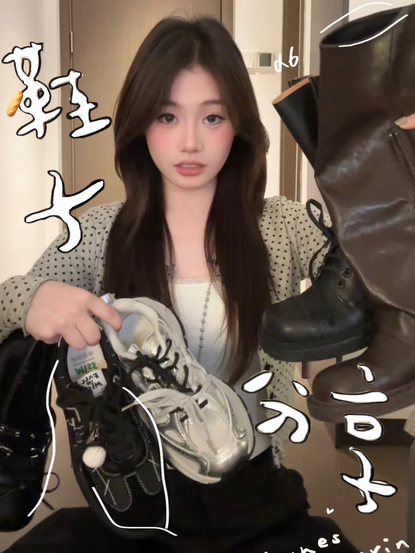 颈线领 中长袖 基础袖 满印&循环 波点 印花 颈线领 中长袖 基础袖 满印&循环 波点 印花 - VALI鞋履AI设计主图