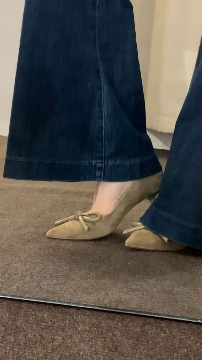 尖头 浅口鞋 皮革