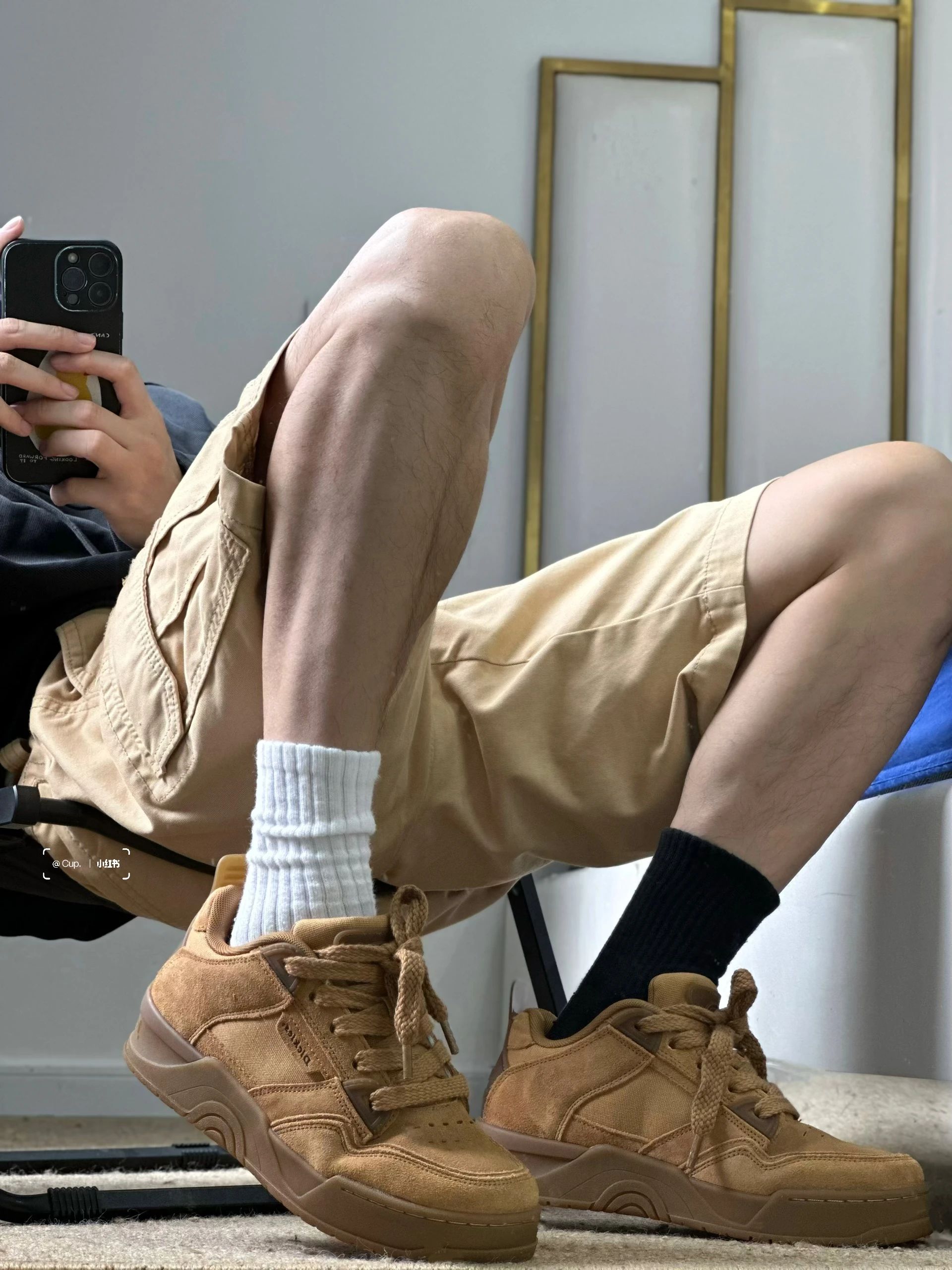 沙漠棕榈色 袋鼠色 橡皮色 低帮 系带 皮革  - VALI鞋履AI设计主图