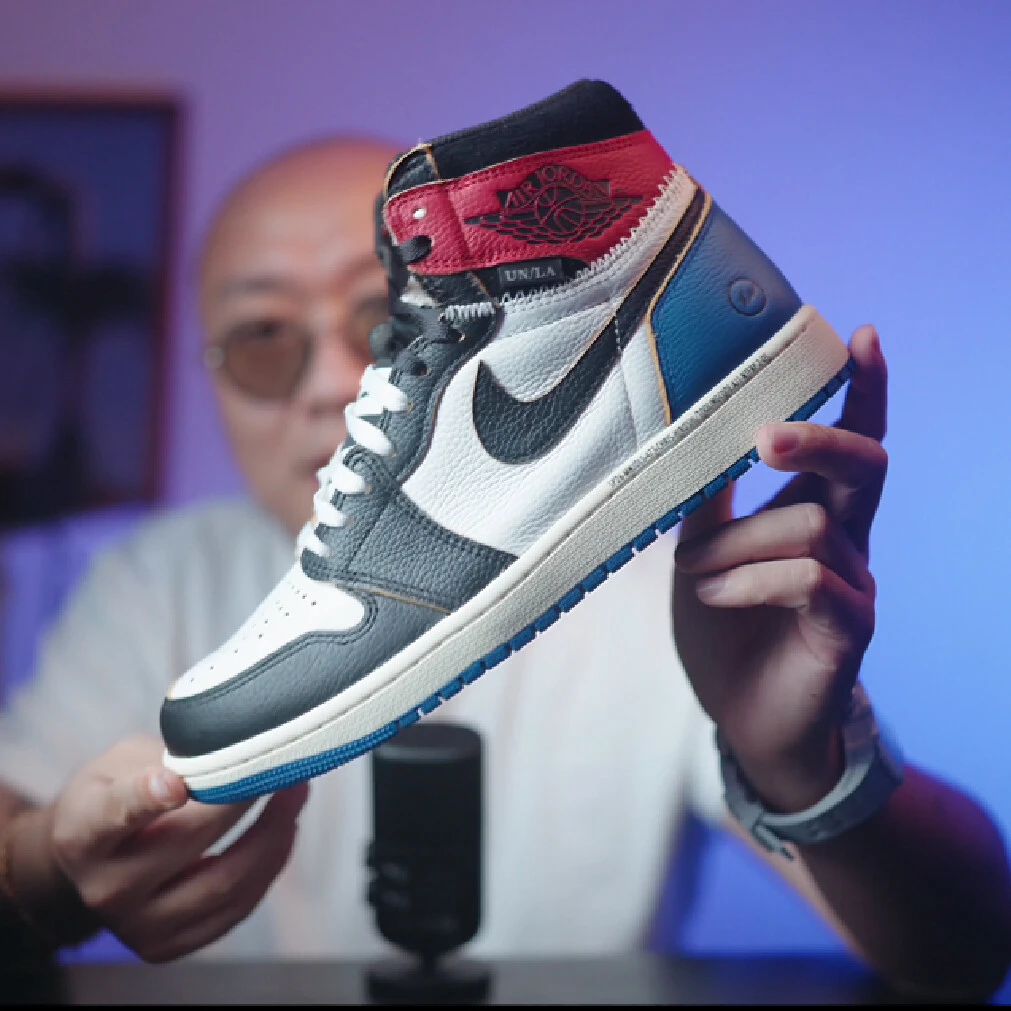 海军夹克蓝 亮白 信风灰 高帮 系带 皮革  - VALI鞋履AI设计主图