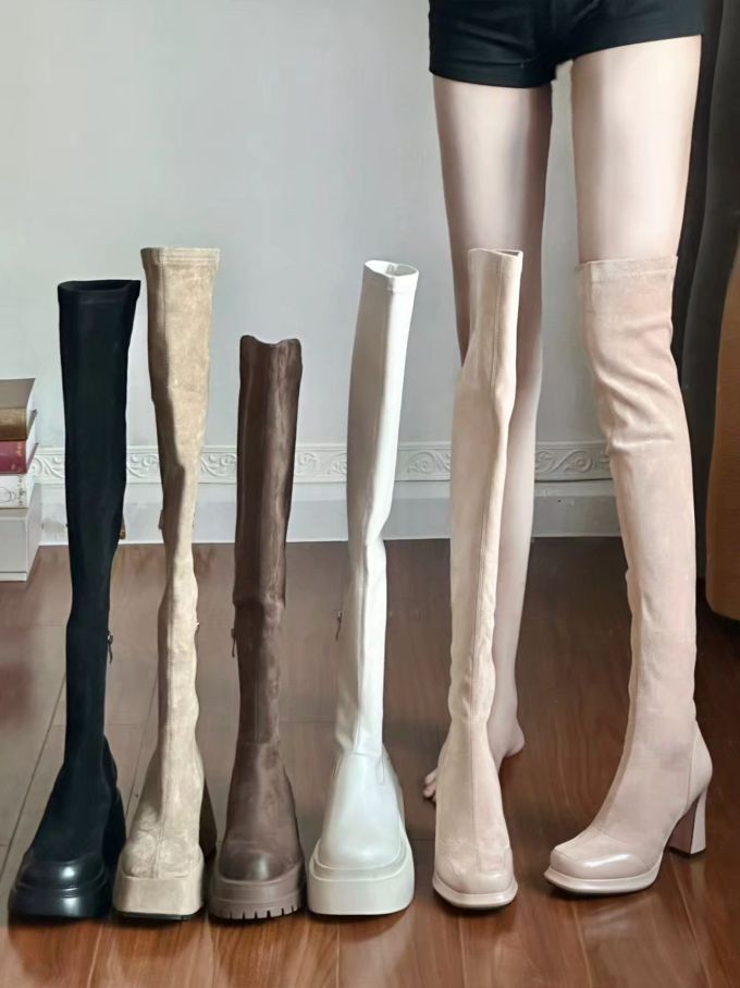 杏仁桃 蘑菇灰 贝壳色 尖头 皮革