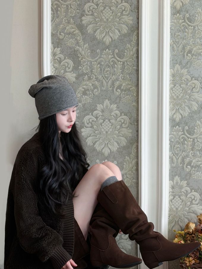 摇粒绒 裘毛袖 陨石色 鼹鼠色