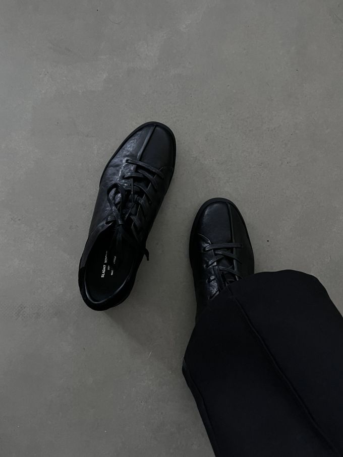 燕尾服 岩石边缘 深黑蓝色 松紧带 布面