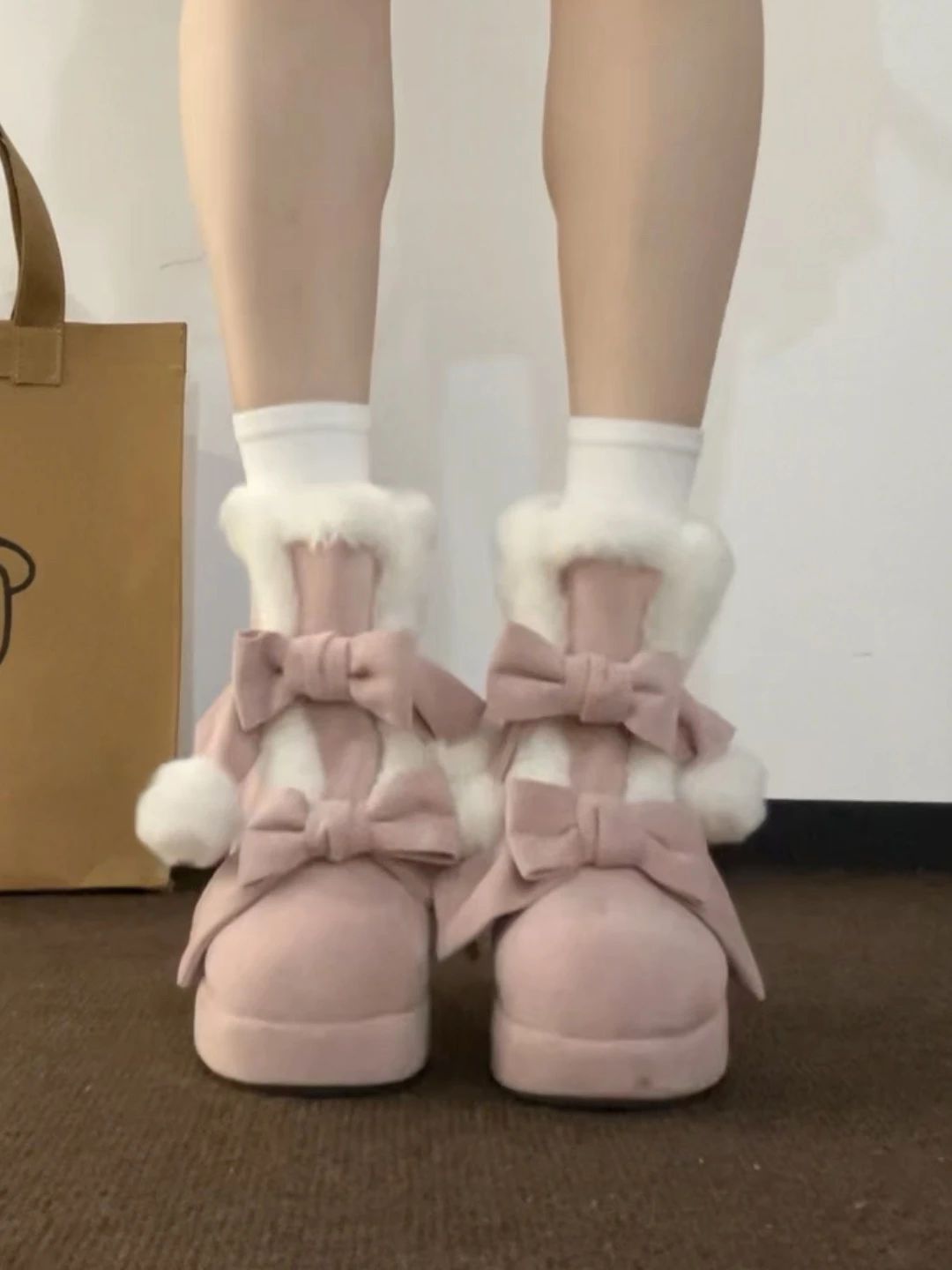 红褐粉 姜脆饼干色 朱古力色 圆头  - VALI鞋履AI设计主图