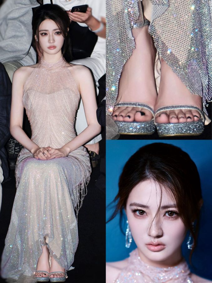 特殊面料 A型 立领 无袖 褶裥 灰色迷雾 海鸥灰 淡紫罗兰色 奢华 性感