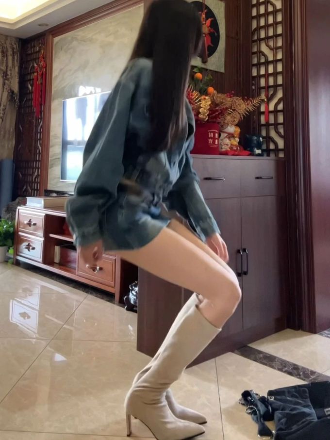 牛仔面料 H型 基础袖 碳色 软玉 深板岩色