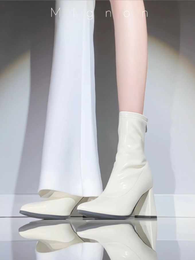 高跟 粗跟 神秘蓝 星白色 露灰色 尖头 皮革