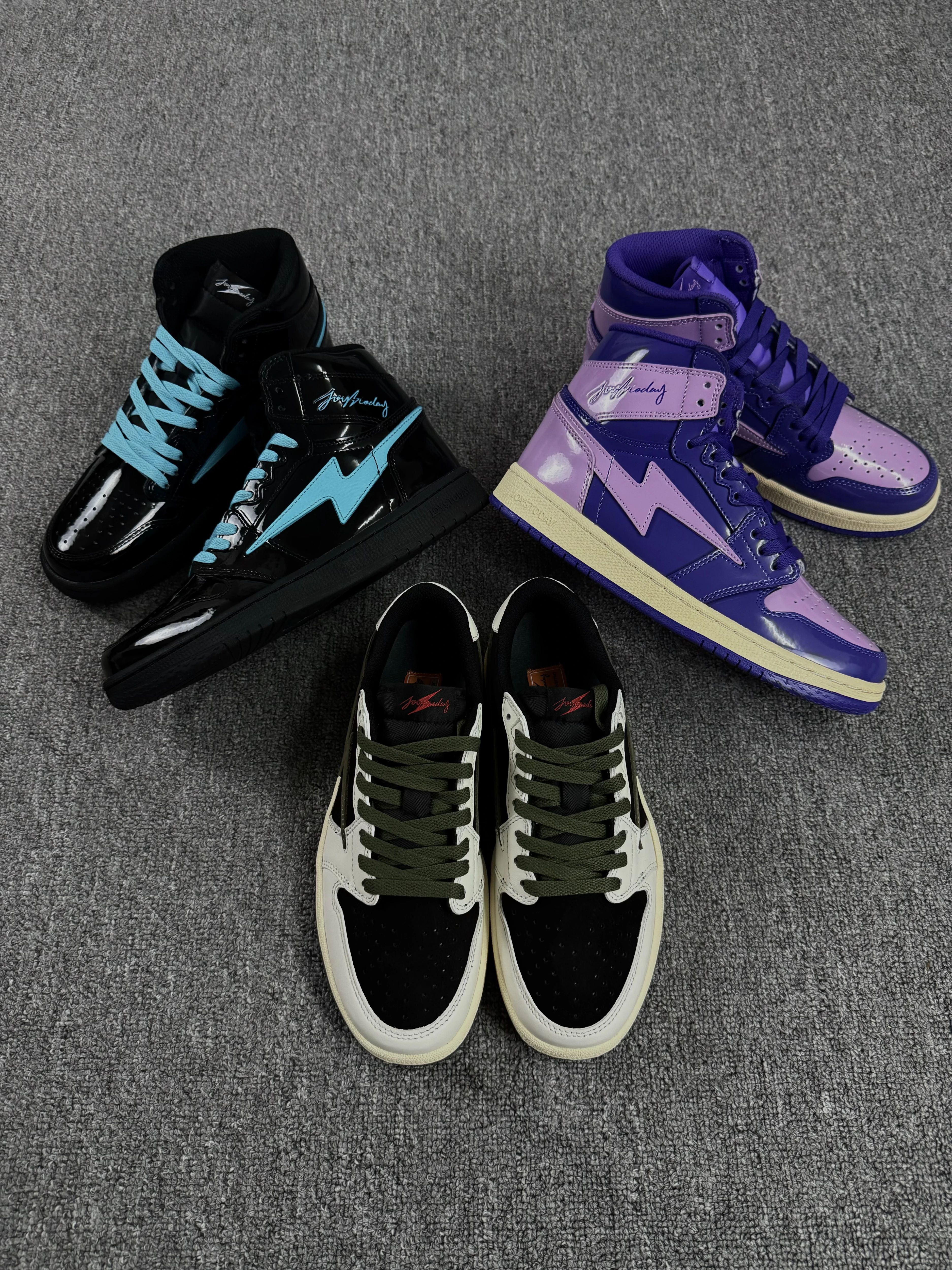 黑莓果酱 兰花 鼠尾草色 中帮 系带 布面  - VALI鞋履AI设计主图