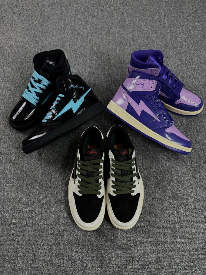 黑莓果酱 兰花 鼠尾草色 中帮 系带 布面