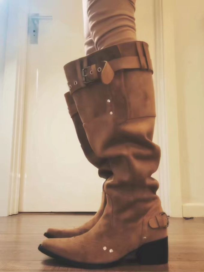 中跟 粗跟 修士棕 火锅软糖 帝王黄玉 袢扣 皮革