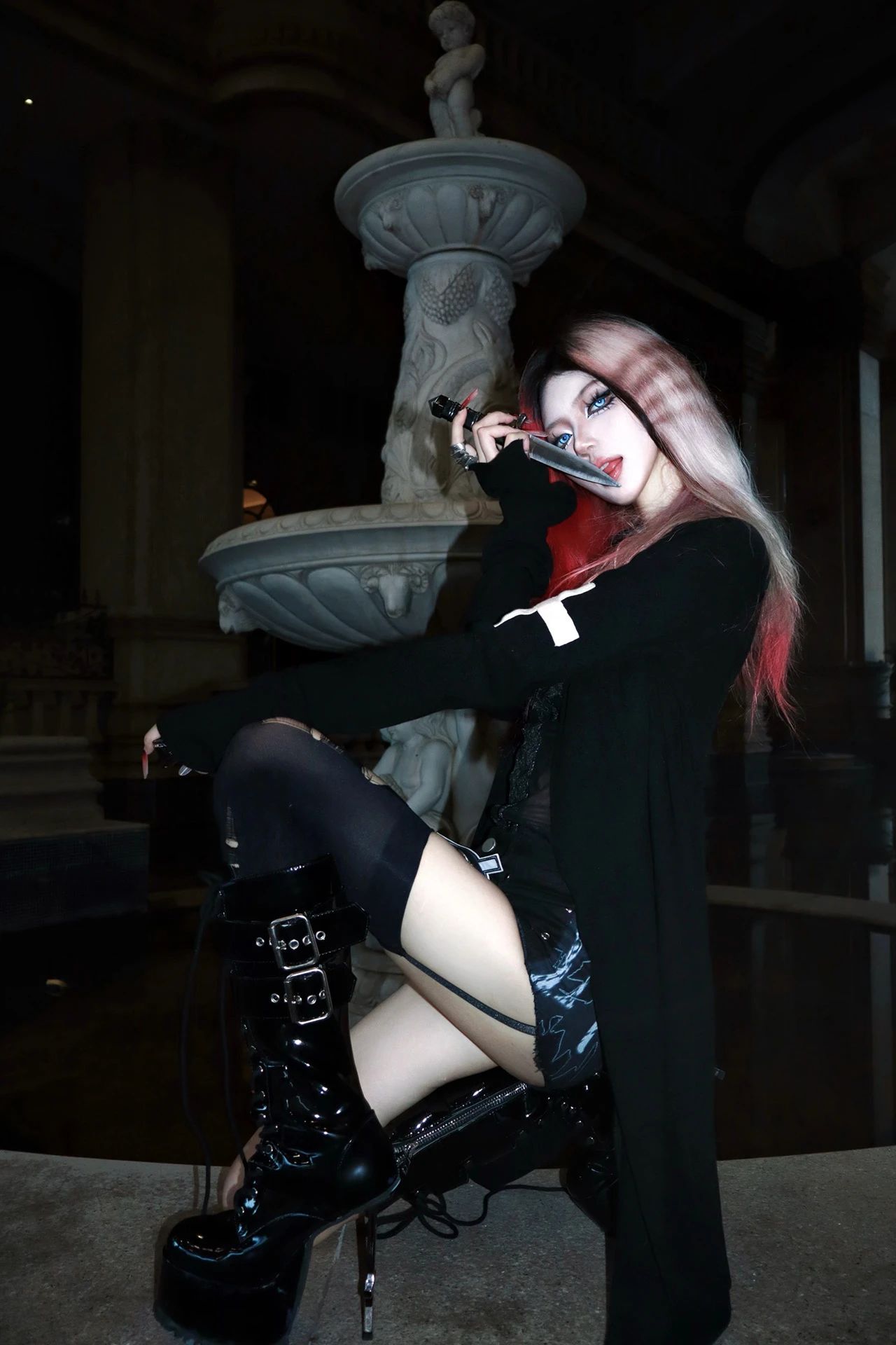 高跟 细跟 燕尾服 尖头 系带 皮革  - VALI鞋履AI设计主图