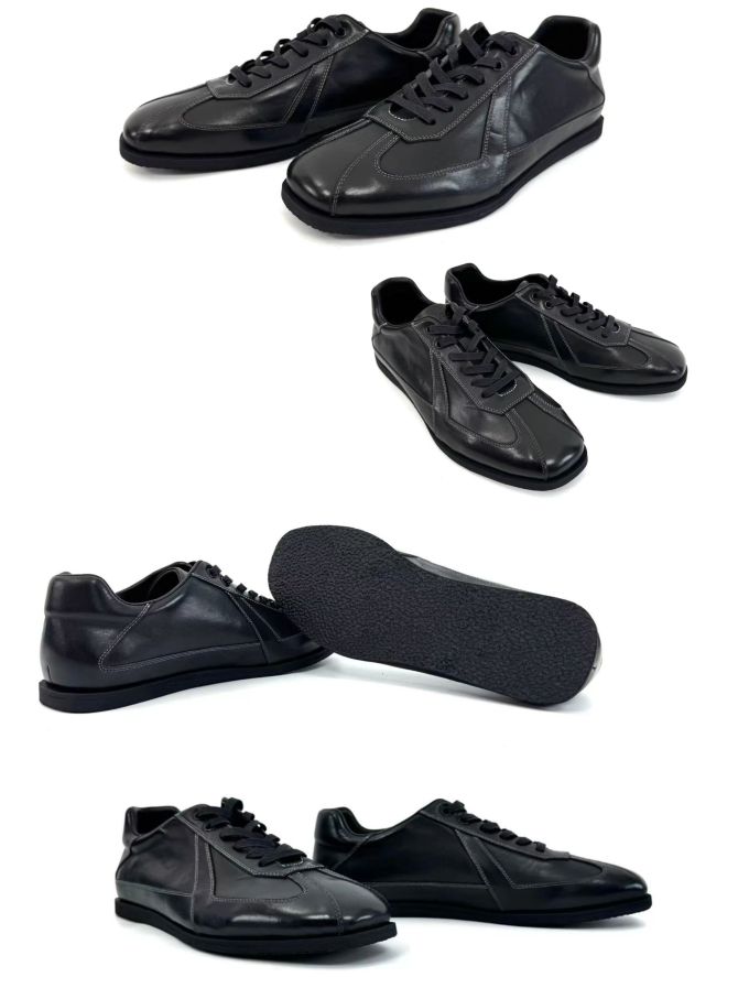 平底 停电色 铁灰色 火山灰 圆头 系带 皮革