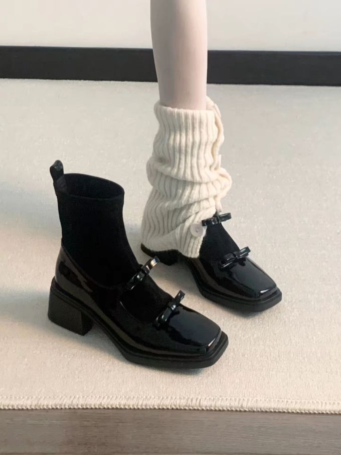 燕尾服 方头 皮革