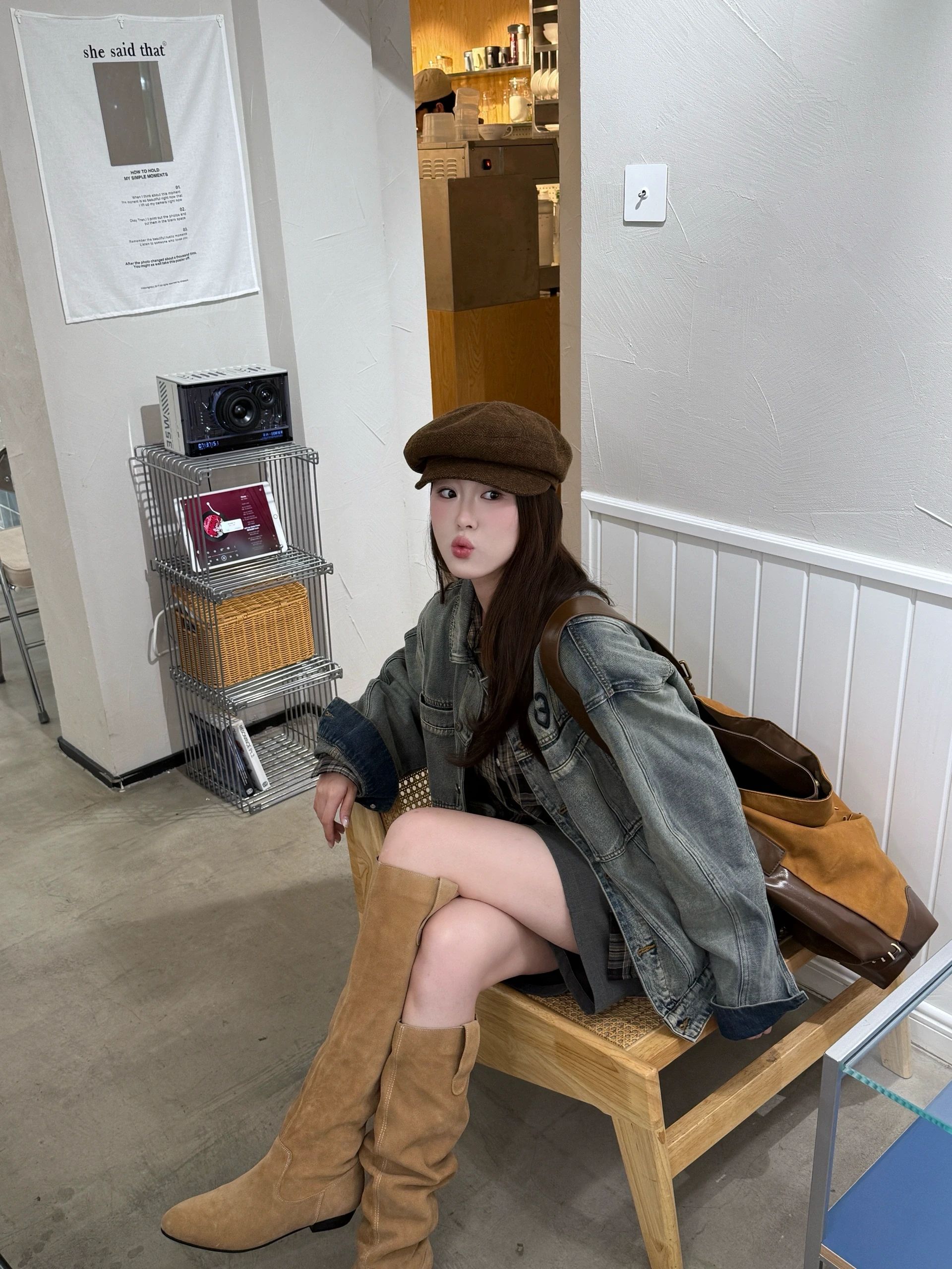 牛仔面料 H型 基础袖 洗水 基础扣饰  - VALI鞋履AI设计主图