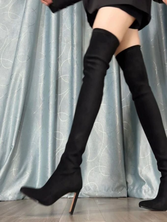 高跟 细跟 尖头 皮革