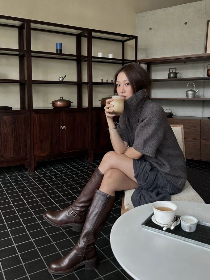 立领 中长袖 基础袖 细针 停电色 黑熔岩 黑檀色