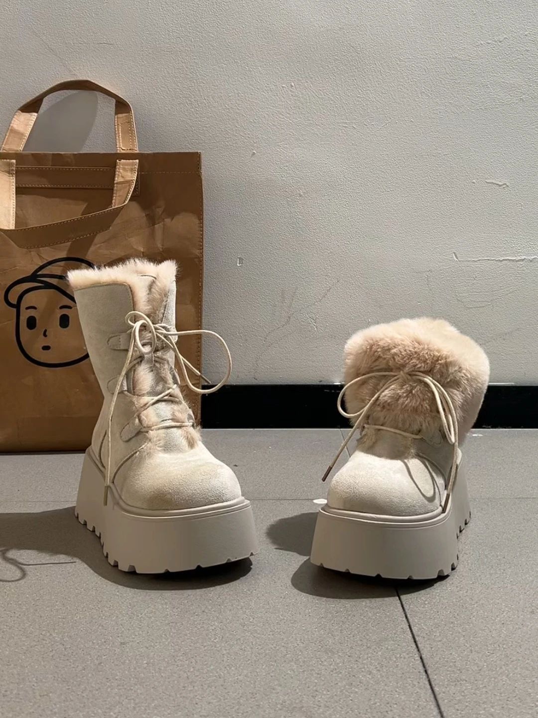 石化橡木 铅灰色 岩石灰 圆头 系带 皮革  - VALI鞋履AI设计主图