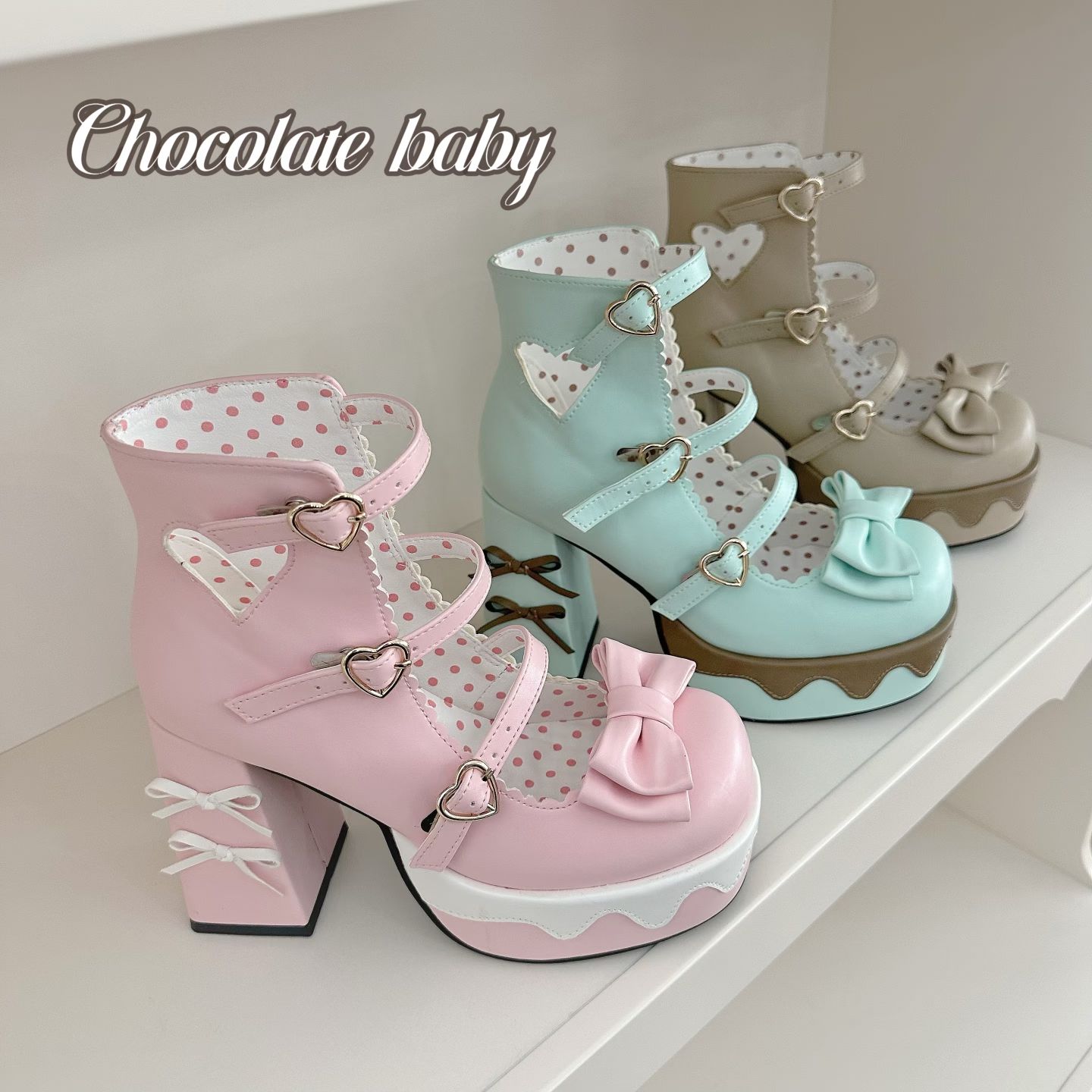 厚底 圆头 袢扣 皮革  - VALI鞋履AI设计主图