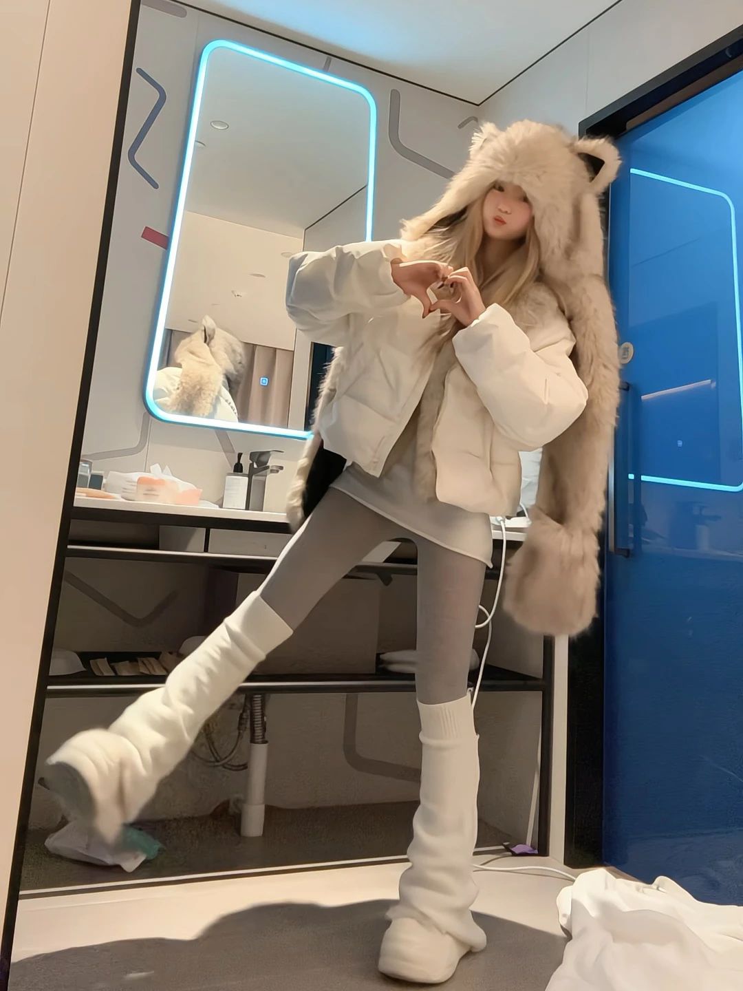 防护功能 H型 连帽领 中长袖 甜姜色 芝麻色 茶色 毛条 基础拉链 防护功能 H型 连帽领 中长袖 甜姜色 芝麻色 茶色 毛条 基础拉链 - VALI鞋履AI设计主图