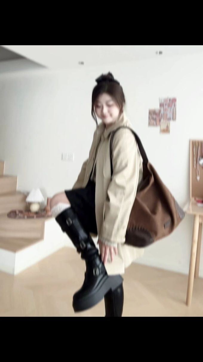 A型 基础袖 菊苣咖啡 鼹鼠色 冬季树枝 韩系休闲 休闲 