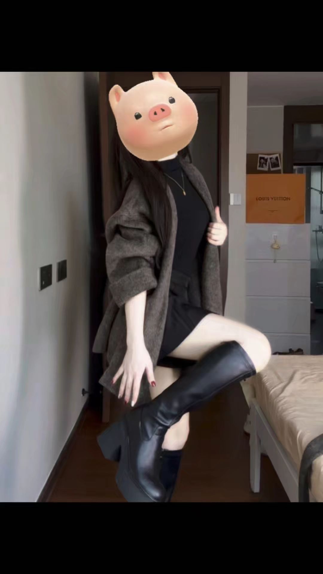 呢绒 立领 中袖 基础袖 黑豆色 地膜色 棕色花岗岩 呢绒 立领 中袖 基础袖 黑豆色 地膜色 棕色花岗岩 - VALI鞋履AI设计主图