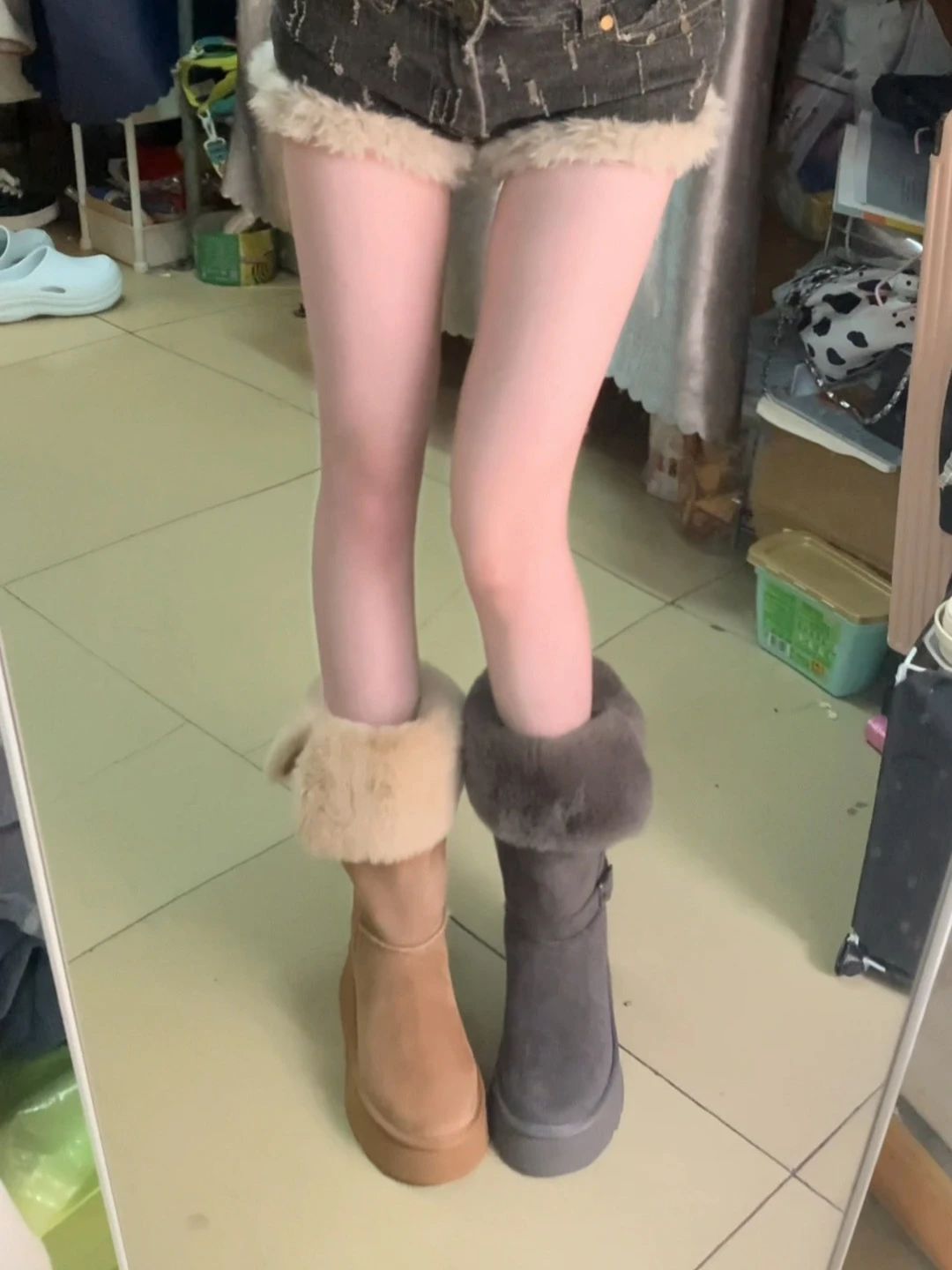 榛子 沙岩色 袋鼠色 圆头 皮革  - VALI鞋履AI设计主图