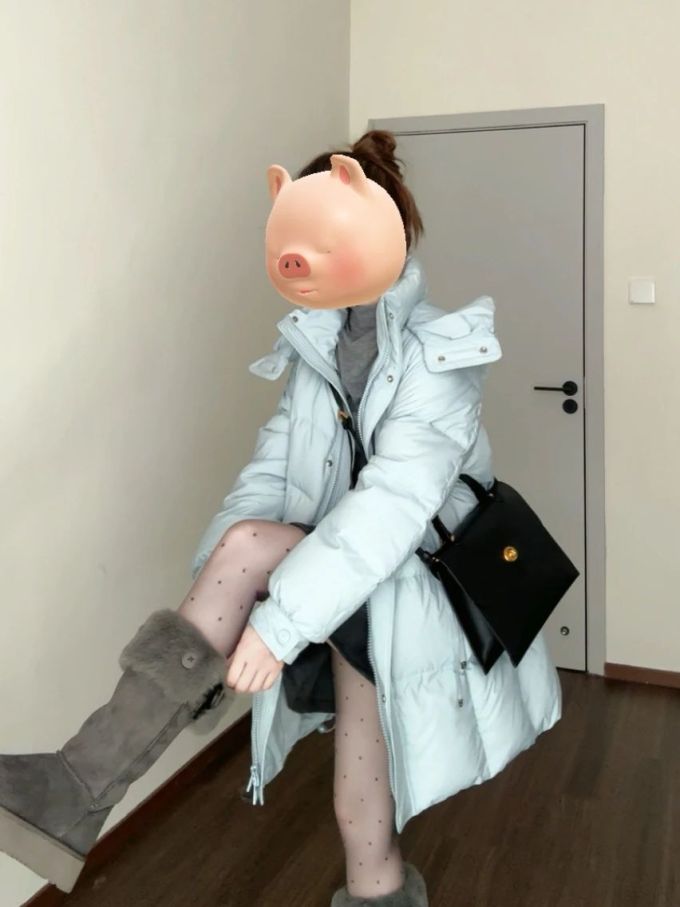 防护功能 A型 连帽领 中长袖 棉羽绒袖 绗缝 波浪色 轻蓝色 尾气黑 基础扣饰 基础拉链